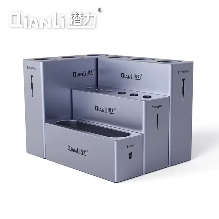Boîte de rangement modulaire QIANLI ICube en alliage d'aluminium pour la réparation de téléphones portables
