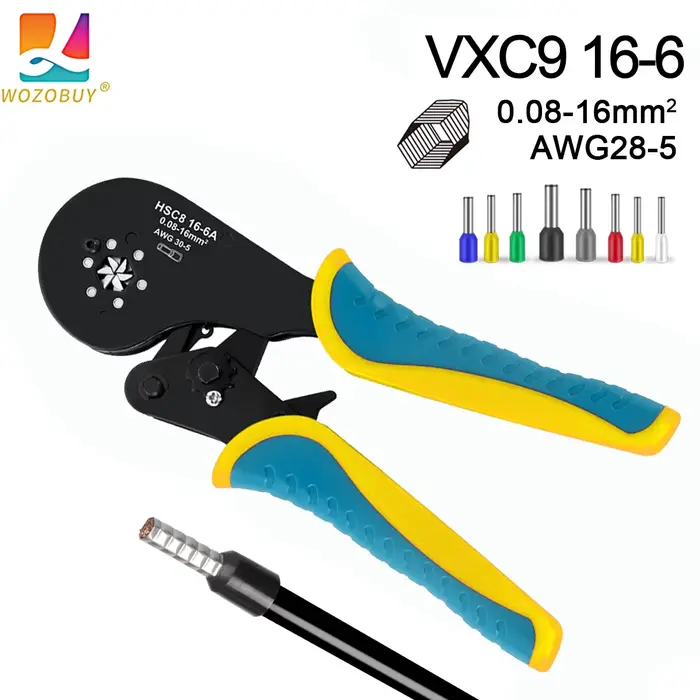 Kit d'outils de sertissage de virole, kit de pinces à sertir pour virole de fil, sertisseuses hexago