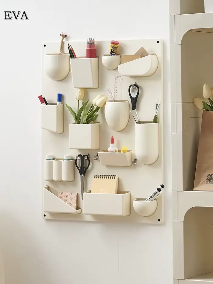Grand support de rangement mural avec crochets pour bureau
