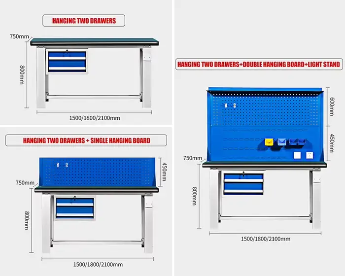 Banc d'atelier robuste de garage