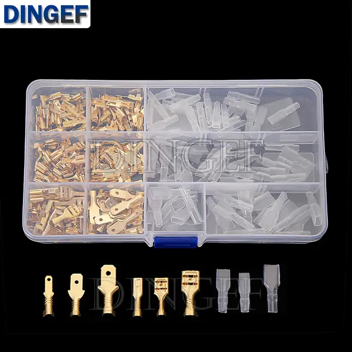 270 pièces/boîte 2.8mm 4.8mm 6.3mm bornes à sertir joint isolé connecteurs de fil électrique Kit d'assortiment