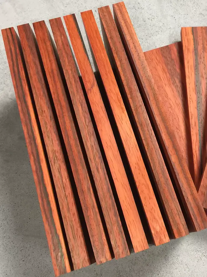 HQ T2 bricolage 0.6-1CM boîte de son mince matériel bois de palissandre africain bûche de bois Rare 