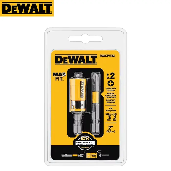 DEWALT Original DWA2PH2SL MAXFIT tournevis embouts 2 pouces PH2 Impact pilote Bit anneau magnétique 