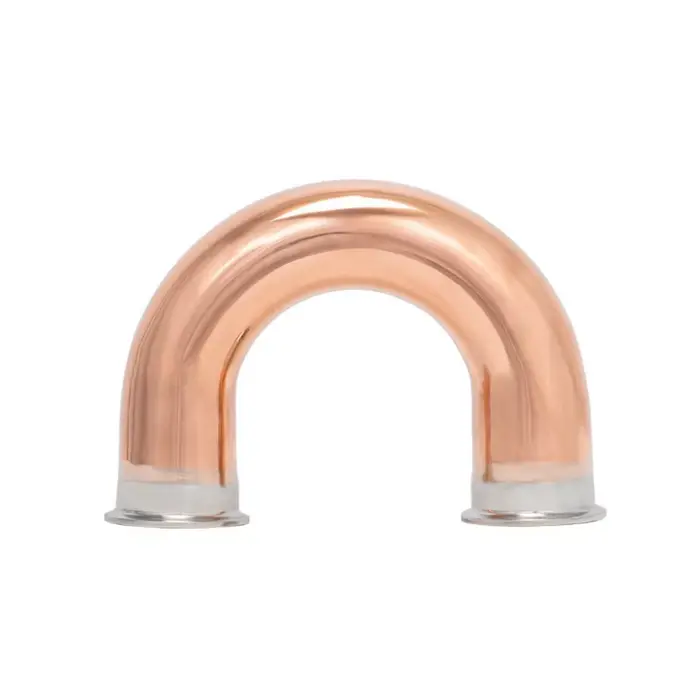 Pince 2"(51mm)OD64mm 180 ° Coude en cuivre en forme de U, accessoires d'équipement de brassage pour