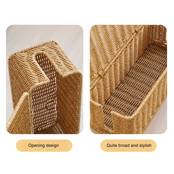 Boîte de rangement de câbles tissés à la main