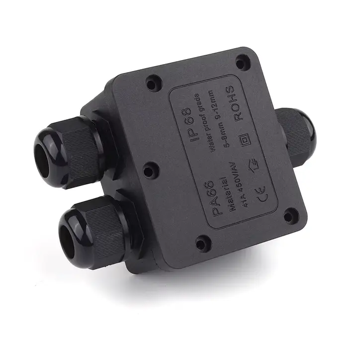 Boîte de jonction étanche 3 voies en plastique mini IP68