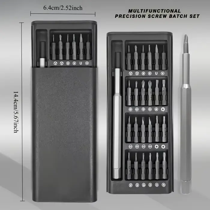Kit de tournevis de précision numérique 24 en 1 avec boîte de rangement portable et outil de démontage d'appareils électroniques