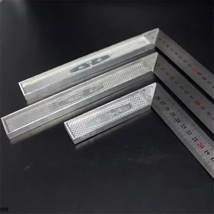 Règle d'angle droite en aluminium de 250/300 mm avec poignée en acier inoxydable et échelle de mesure