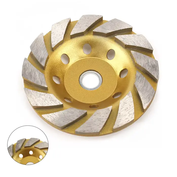 Disque de meulage en diamant，100/125/150/180mm，1 pièce，en forme de bol Disque De Coupe，béton, granit
