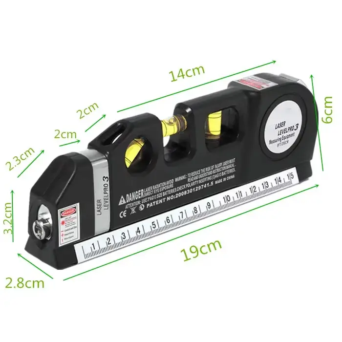 Niveau Laser Horizon mesure verticale 8 pieds aligneur règles Standard et métriques