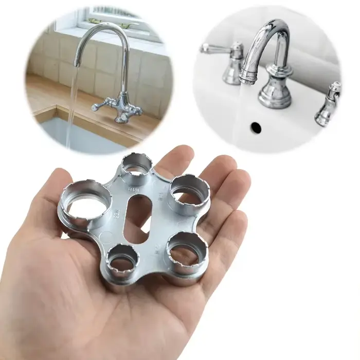 Clé d'aérateur de robinet, outil de retrait, réglage du débit, clé de plomberie pour cuisine, salle