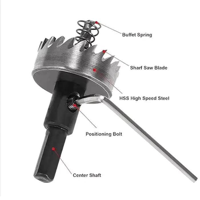 Scie cloche HSS 16-100mm Cobalt acier rapide M35 ensemble d'outils en acier inoxydable pour le perça