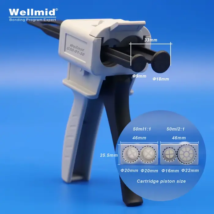 Cartouche adhésive époxy Araldite, pistolet AB 50ml, Kit de pistolet de distribution, mélange d'impr