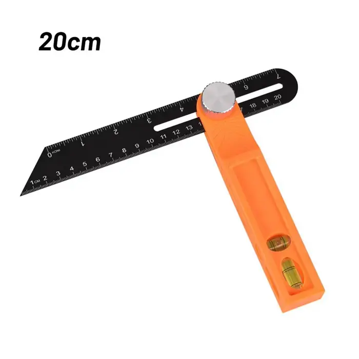Jauges de règle d'angle en forme de T de 20/40cm, outil de mesure de règle de niveau coulissant, jau