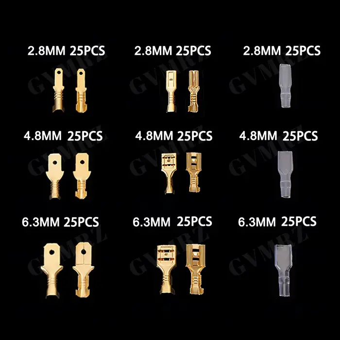 150 pièces/boîte 2.8/4.8/6.3mm bornes à sertir joint isolé connecteurs de fil électrique Kit d'assortiment