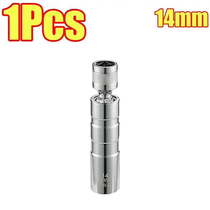 Clé de prise de bougie d'allumage magnétique, 1 à 4 pièces, 14mm 16mm, prise de bougie murale fine p