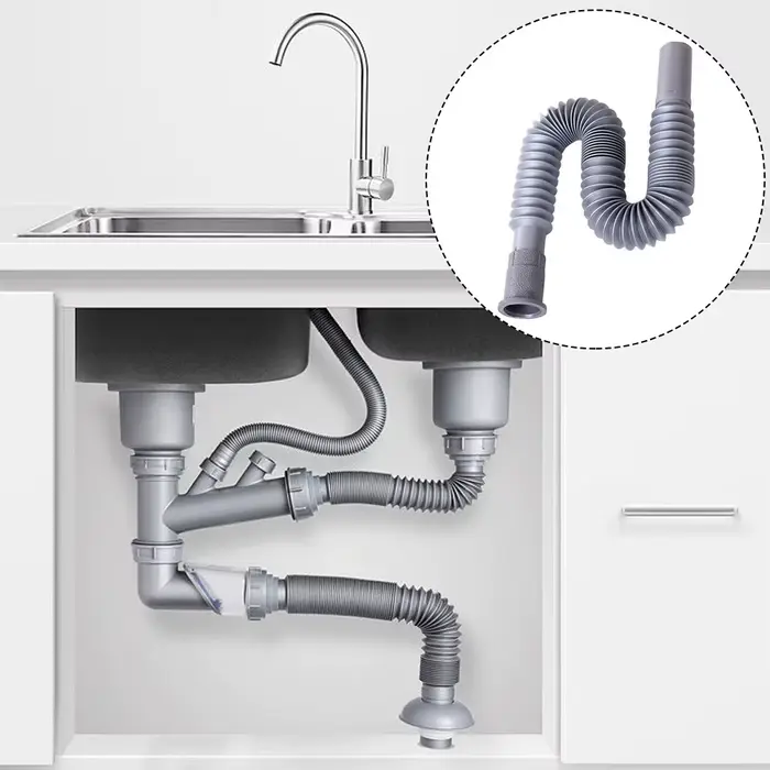 Crépine de lavabo de cuisine Flexible universelle en plastique
