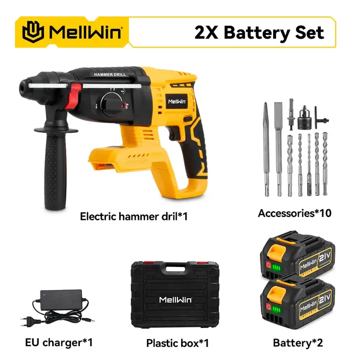 MELLWIN 3 en 1 marteau électrique sans brosse