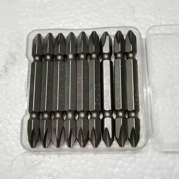 Jeu d'embouts de tournevis antidérapants PH2 de 65mm avec tige hexagonale magnétique de 1/4 pouces