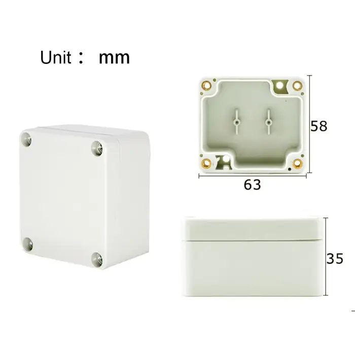 Boîte de jonction ABS pour projet électronique câble électrique IP67 boîtiers en plastique étanches 