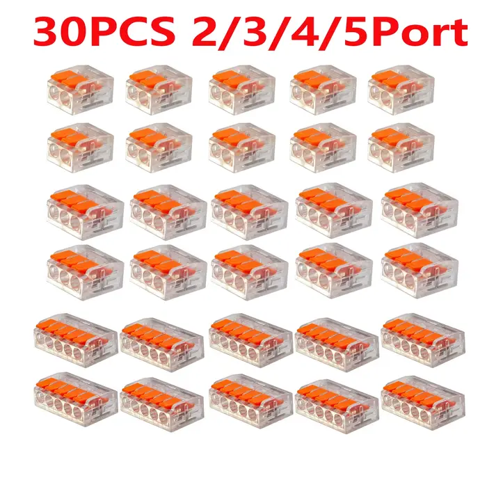 Ensemble de 30 connecteurs de câbles combinés orange