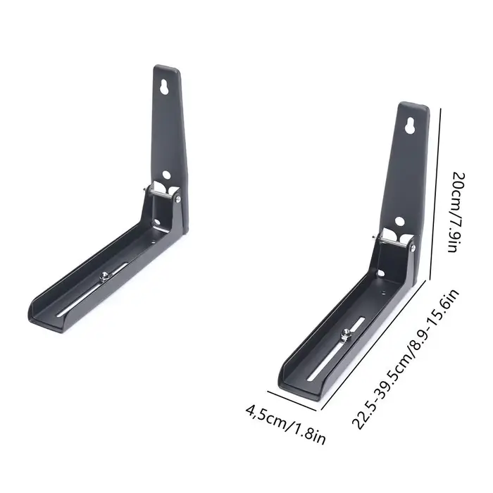 Étagère extensible pliable et robuste, support mural à 2 supports pour four à micro-ondes