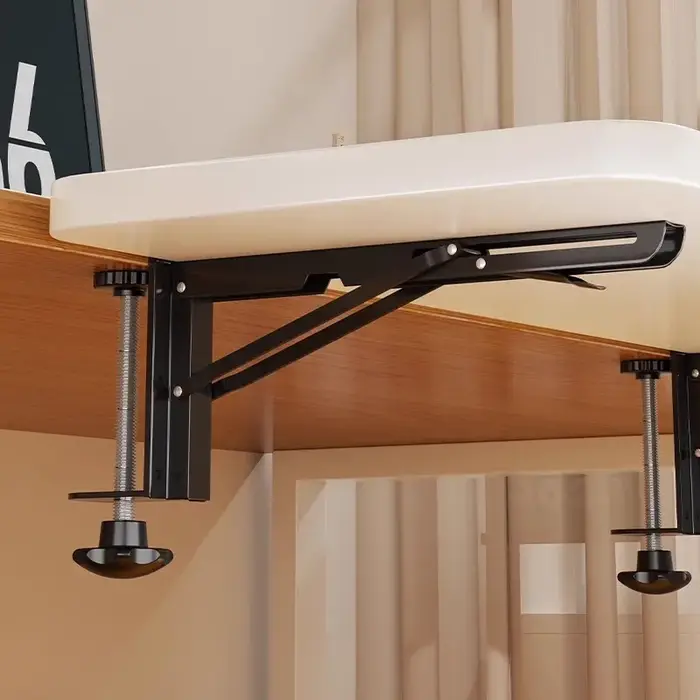 Planche d'étagère d'extension de bureau, fixation d'extension multifonctionnelle pliable pour le bur