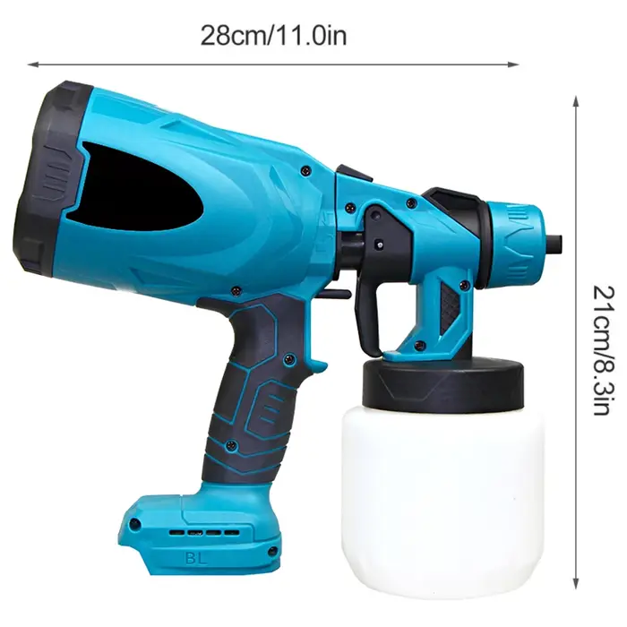 Pistolet de pulvérisation électrique sans fil 800ML, pulvérisateur de peinture portable pour la mais