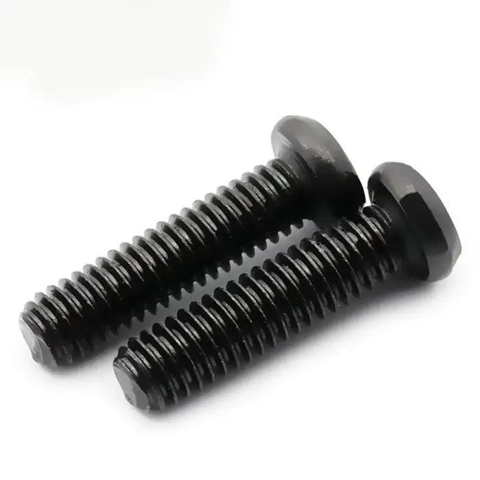 Vis à tête cylindrique encastrée en croix, 100 pièces/lot, M1 M1.2 M1.6 M2 M2.5 M3 M4 M6, vis à métaux Phillips noire en acier au carbone, Grade 4.8