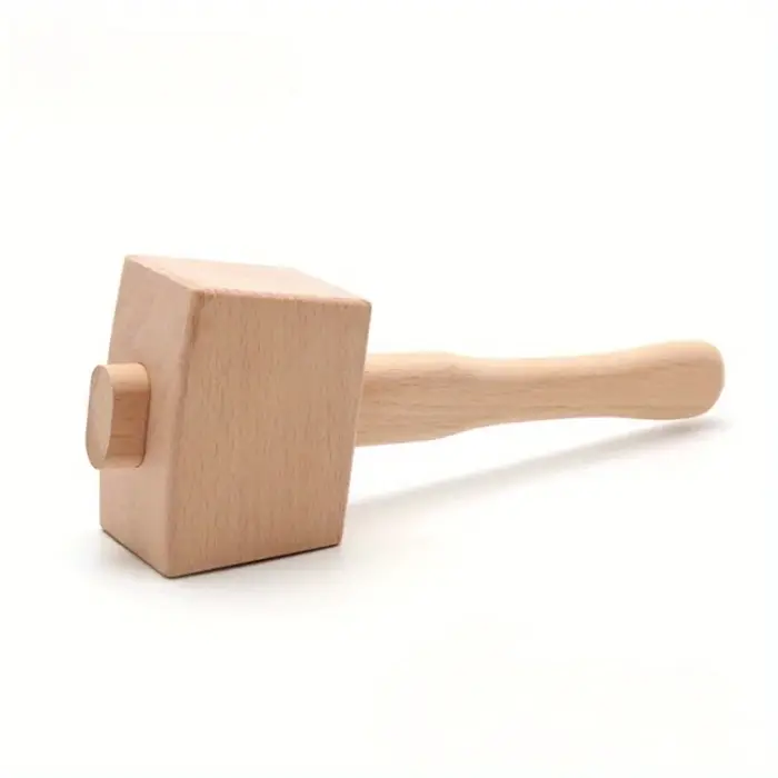 Marteau rond en bois fait main, léger et lisse, portable, pour la maison, l'extérieur, l'artisanat e