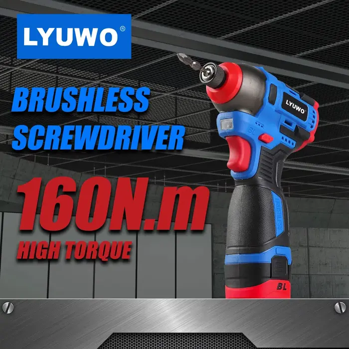Tournevis électrique sans balais LYUWO 16 V avec un grand couple de 160 N. M
