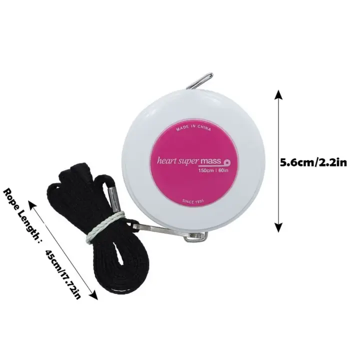 Ruban à mesurer rétractable en centimètres de pouce, 1.5m, Double échelle, porte-clés, ruban à mesurer, artisanat sur mesure, règle en plastique et tissu doux