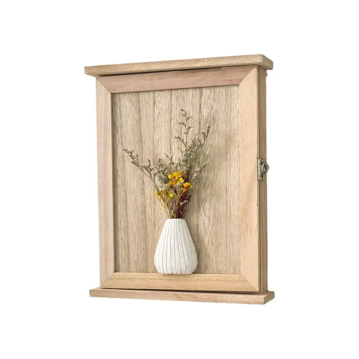 Boîte de rangement murale en bois pour clés