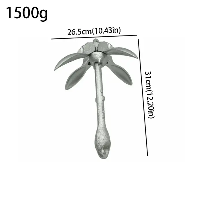 Outil de grappinage pliable en acier au carbone, acier galvanisé, conception compacte, outil marin portable, outil pliable