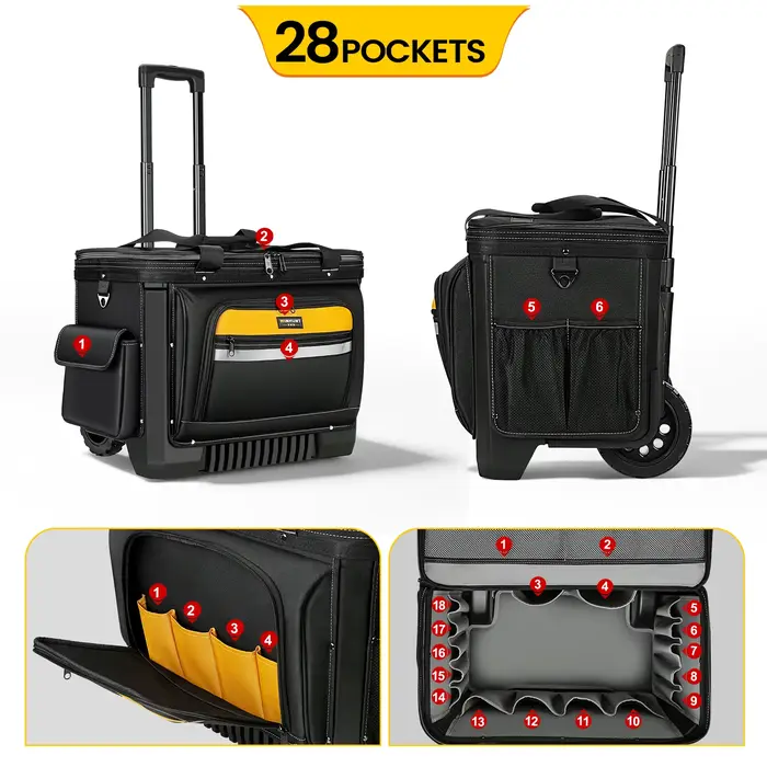 Sac à outils roulant, sac à outils avec roulettes