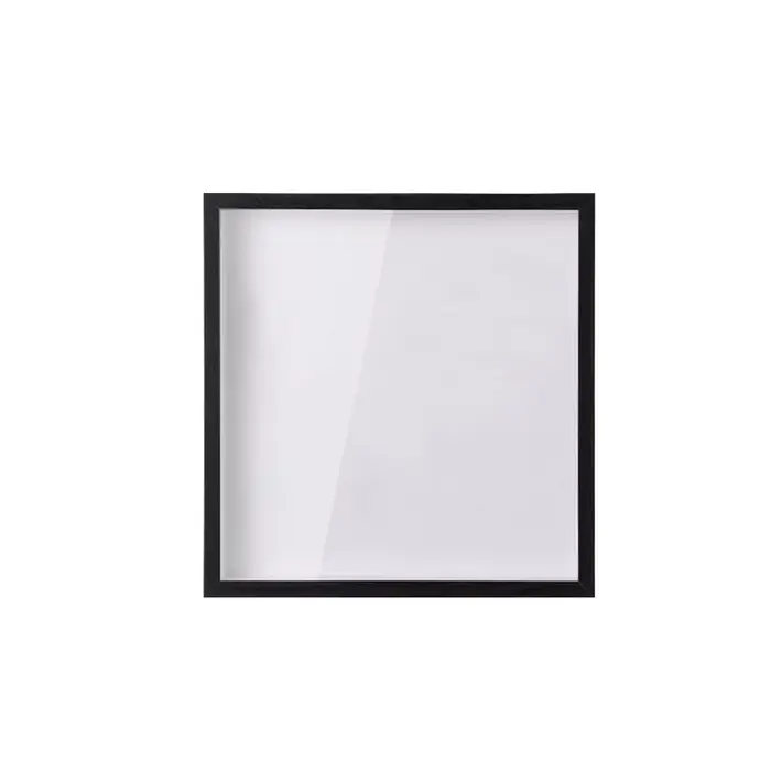 Boîte d'archives d'aventure en bois Simple, boîte carrée transparente pour ombre de billet avec fent
