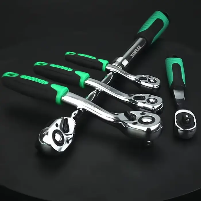 Clé à cliquet à tête flexible à 72 dents