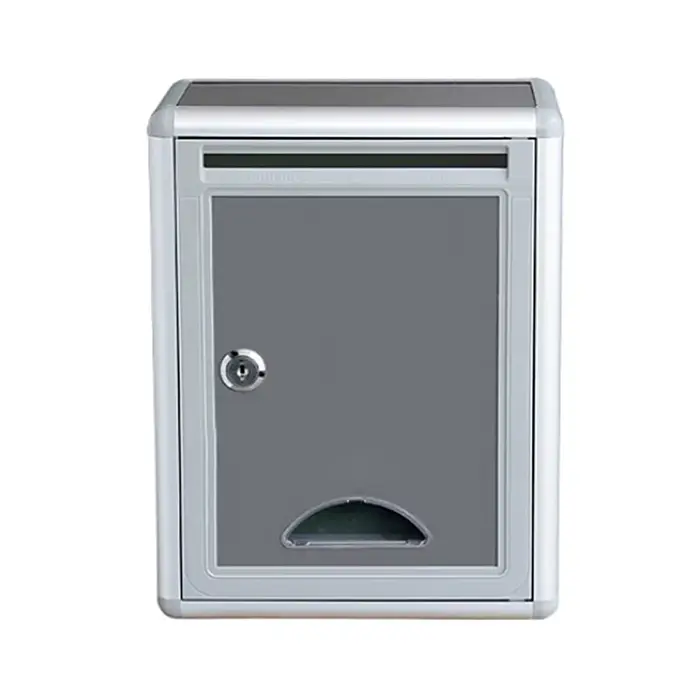 Boîte aux lettres murale en alliage d'aluminium, résistante à la rouille, durable, avec serrure, boî
