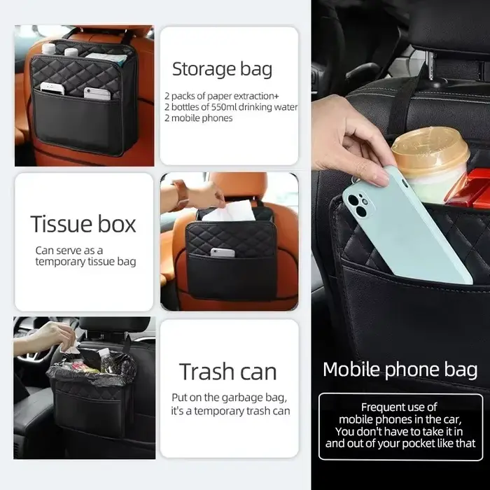 Sac de rangement multifonctionnel pour siège de voiture