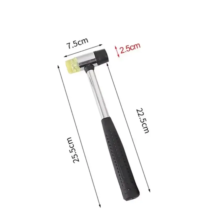 Marteau en caoutchouc souple double face 25/30/35/40/45 mm, marteau multifonctionnel pour vitrage, m