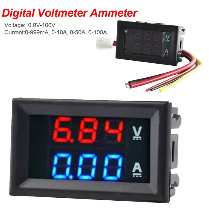 Voltmètre ampèremètre DC 100V 10A