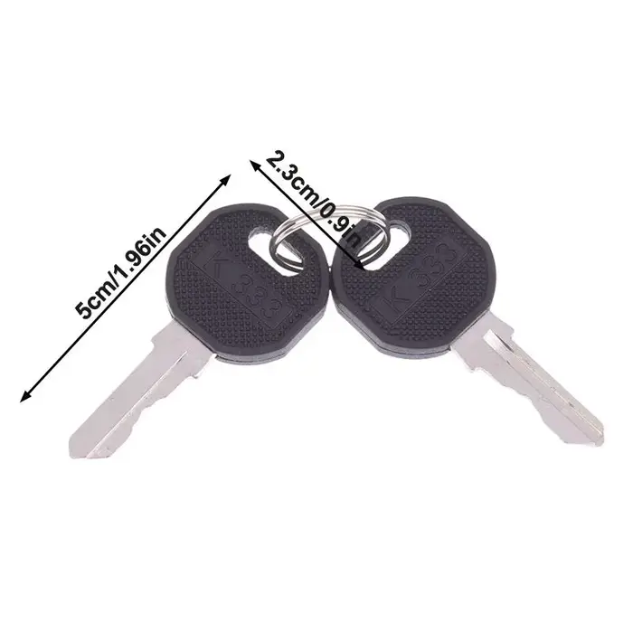 2 pièces K333 clés clé de casier de caravane pour Emka EK333 Elddis clé de casier à gaz avant EK 333