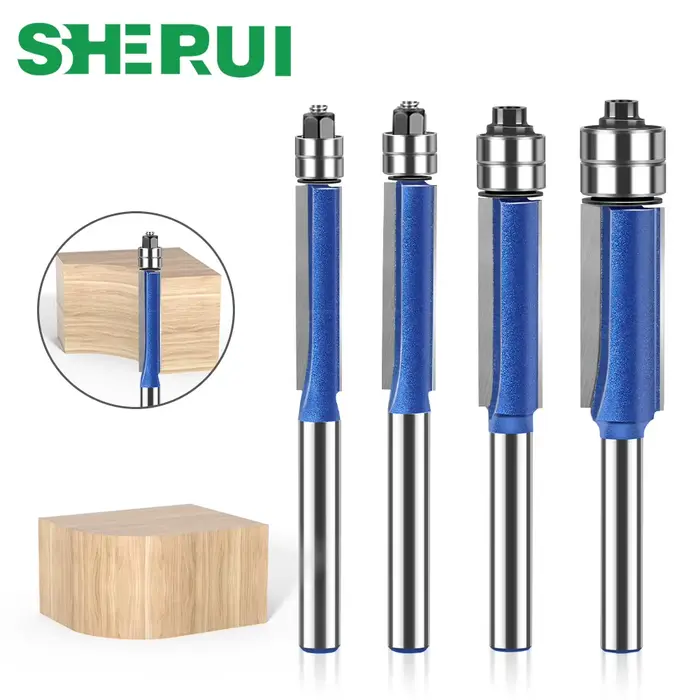 6MM 1/4 "embout de coupe affleurante routeur fraise à bois pour foret à bois visage sh TriMill outil