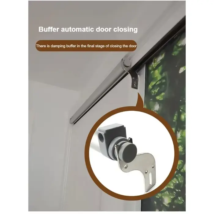 Ferme-porte automatique à amortissement pour portes coulissantes en bois
