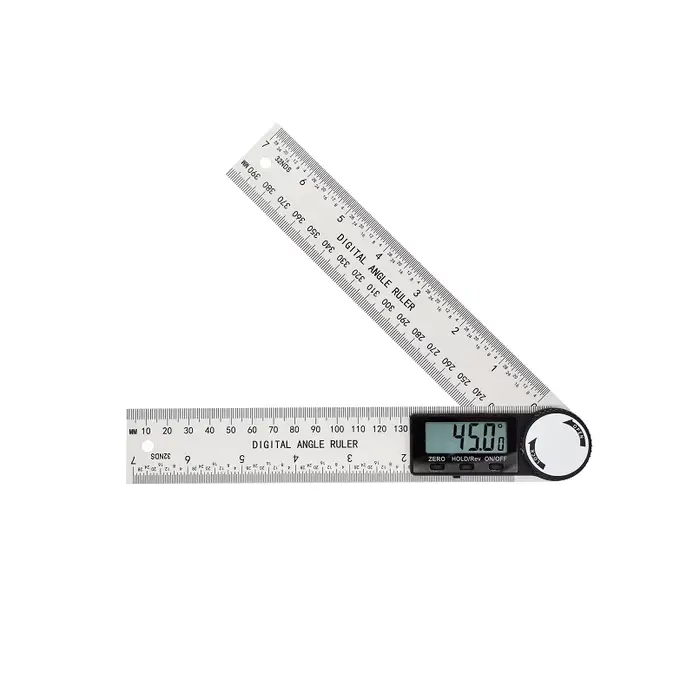 HOMEFISH 1 PC Détecteur d'angle numérique 2 en 1, échelle intégrée, adapté aux outils de mesure pour