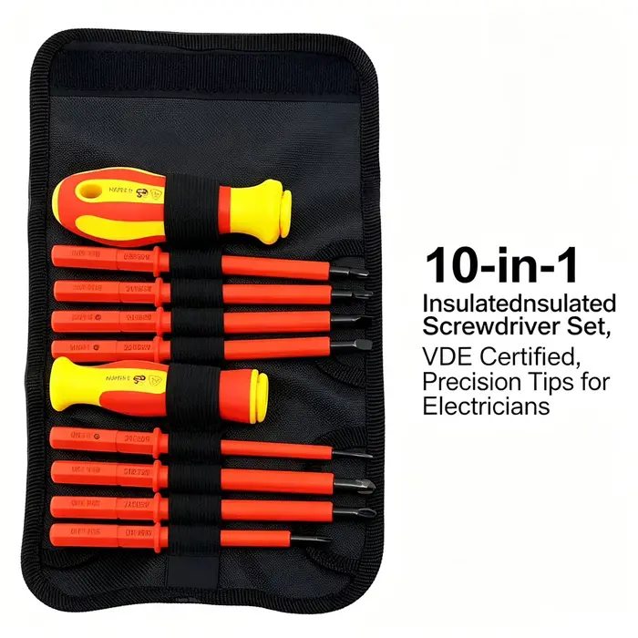 Kit de tournevis isolés de sécurité pour électricien