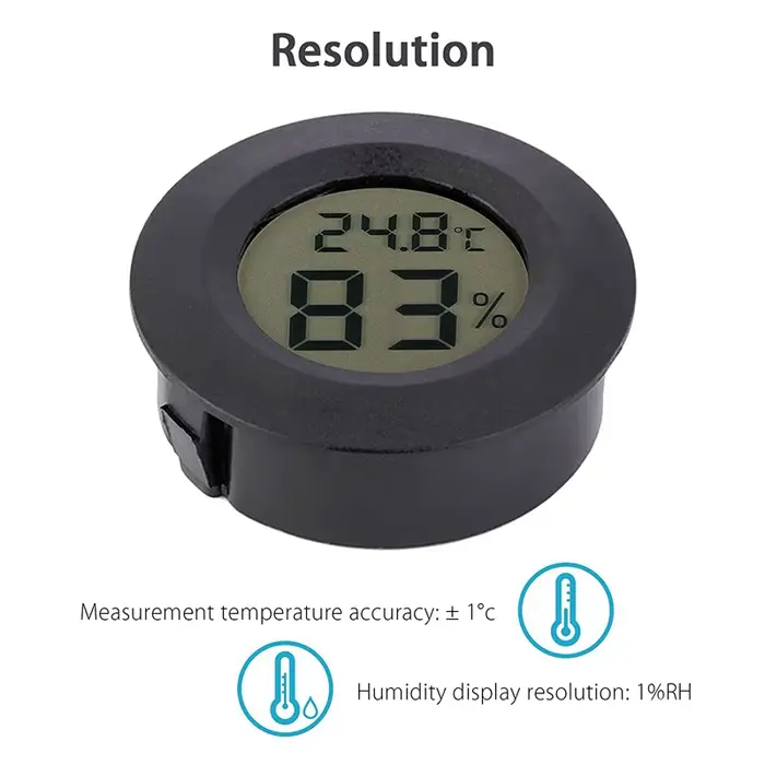 5-pack hygromètre thermomètre numérique LCD moniteur humidité mètre jauge pour humidificateurs déshumidificateurs Gre
