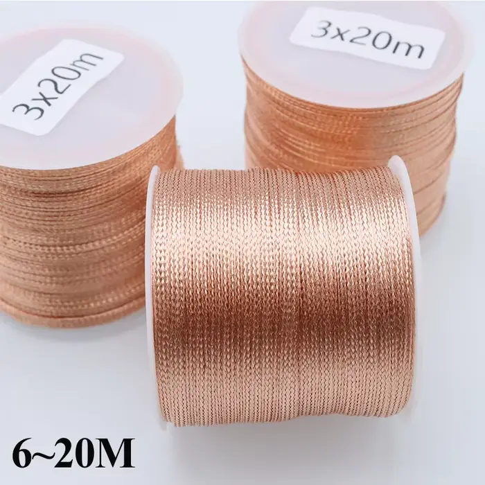 Mèche de cuivre fil à souder 6/8/10/15/20M RoHS soudure supprimer mèche de soudage électrique PCB té