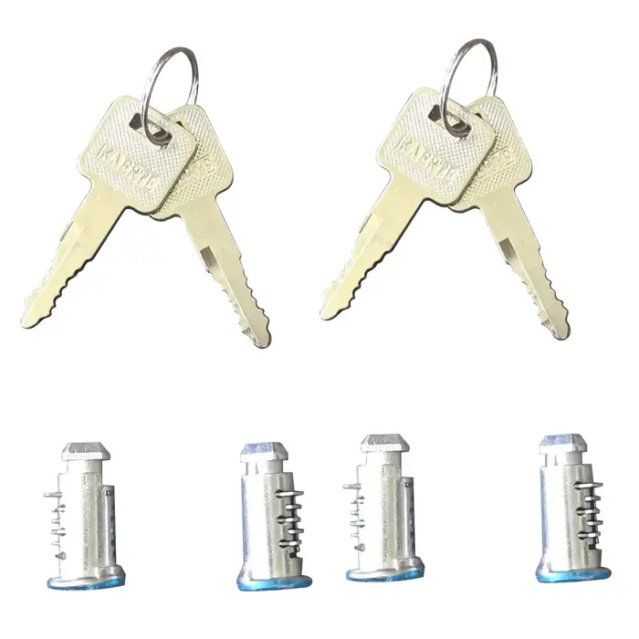 Ensemble de 4 serrures à baril pour barres de toit et 4 clés