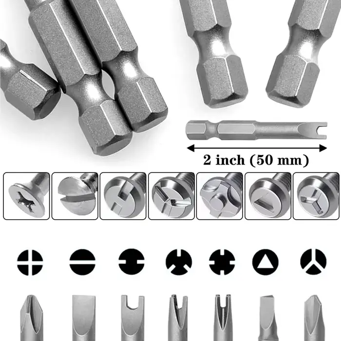 Embouts de tournevis triangulaires Y/U/triangulaires de précision de 1/4 pouces